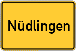Place name sign Nüdlingen