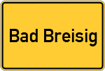Place name sign Bad Breisig