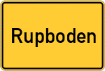 Place name sign Rupboden