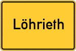 Place name sign Löhrieth