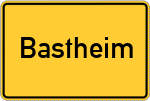 Place name sign Bastheim