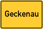 Place name sign Geckenau