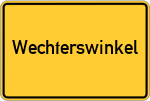 Place name sign Wechterswinkel