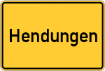 Place name sign Hendungen