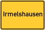 Place name sign Irmelshausen