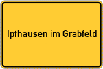 Place name sign Ipthausen im Grabfeld