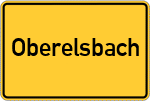 Place name sign Oberelsbach