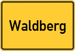 Place name sign Waldberg, Unterfranken
