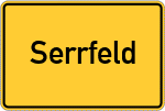 Place name sign Serrfeld