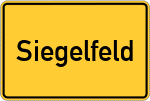 Place name sign Siegelfeld