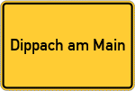 Place name sign Dippach am Main