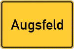 Place name sign Augsfeld