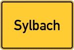 Place name sign Sylbach, Unterfranken