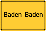 Place name sign Baden-Baden