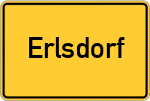 Place name sign Erlsdorf