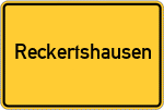 Place name sign Reckertshausen
