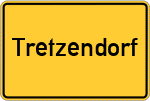 Place name sign Tretzendorf