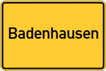 Place name sign Badenhausen, Harz