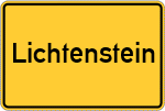 Place name sign Lichtenstein
