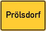 Place name sign Prölsdorf