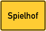 Place name sign Spielhof