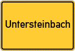 Place name sign Untersteinbach, Unterfranken