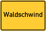 Place name sign Waldschwind