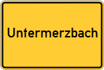 Place name sign Untermerzbach