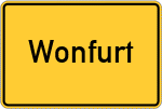 Place name sign Wonfurt