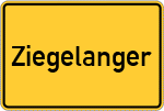 Place name sign Ziegelanger