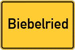 Place name sign Biebelried