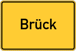 Place name sign Brück, Unterfranken