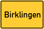 Place name sign Birklingen