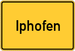 Place name sign Iphofen