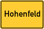 Place name sign Hohenfeld, Kreis Kitzingen