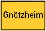Place name sign Gnötzheim