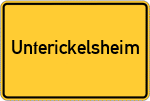 Place name sign Unterickelsheim