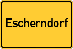 Place name sign Escherndorf
