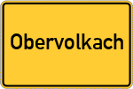 Place name sign Obervolkach