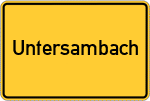 Place name sign Untersambach