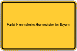 Place name sign Markt Herrnsheim;Herrnsheim in Bayern