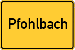 Place name sign Pfohlbach