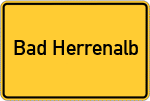 Place name sign Bad Herrenalb