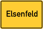 Place name sign Elsenfeld