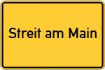 Place name sign Streit am Main