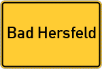 Place name sign Bad Hersfeld