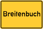 Place name sign Breitenbuch
