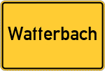 Place name sign Watterbach