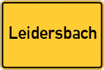 Place name sign Leidersbach