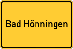 Place name sign Bad Hönningen